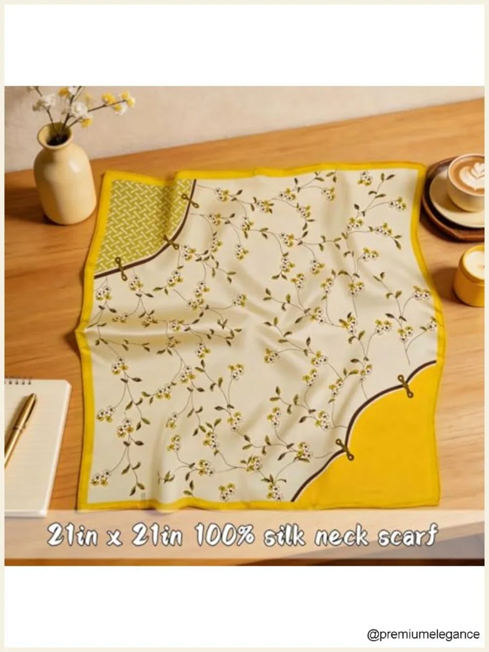100% Mulberry Silk Square Scarf Lightweight Neck Scarf for Women Hair Scarf